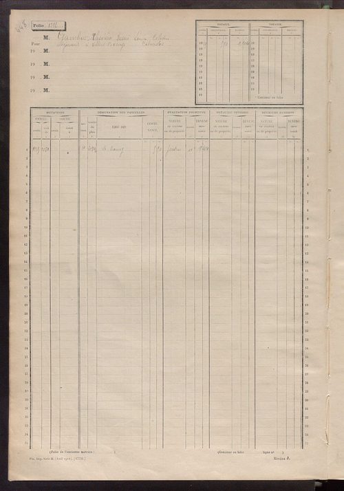 Matrice cadastrale des propriétés non bâties, fol. 1793 à 2038.