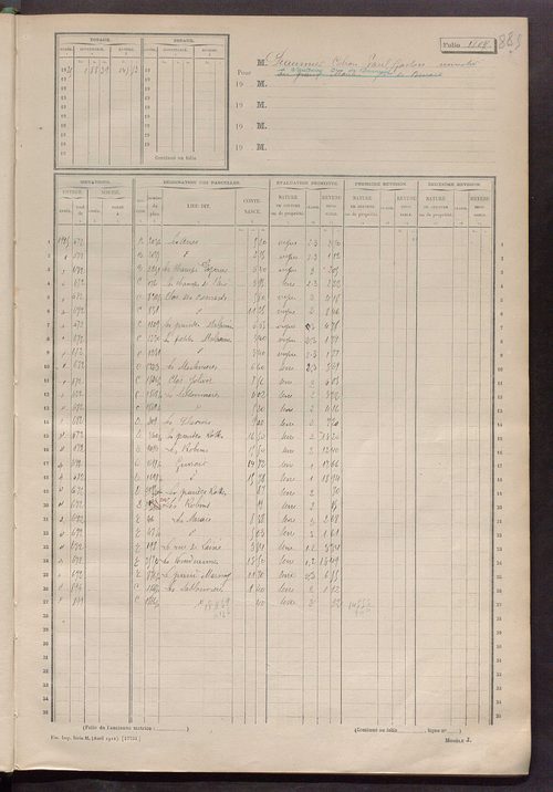 Matrice cadastrale des propriétés non bâties, fol. 1793 à 2038.