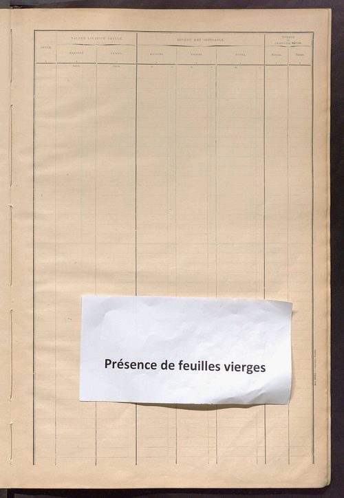 Matrice des propriétés bâties ; récapitulation ; table alphabétique des propriétaires.