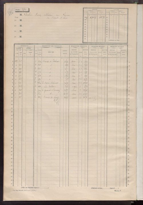 Matrice cadastrale des propriétés non bâties, fol. 1793 à 2038.