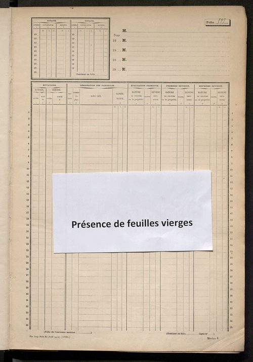 Matrice cadastrale des propriétés non bâties, fol. 597 à 1192.