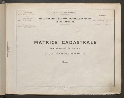 Table des comptes de la matrice. Comptes actifs personnes morales et A - Cha.
