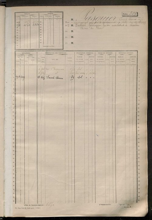 Matrice des propriétés non bâties, fol. 497 à 996.