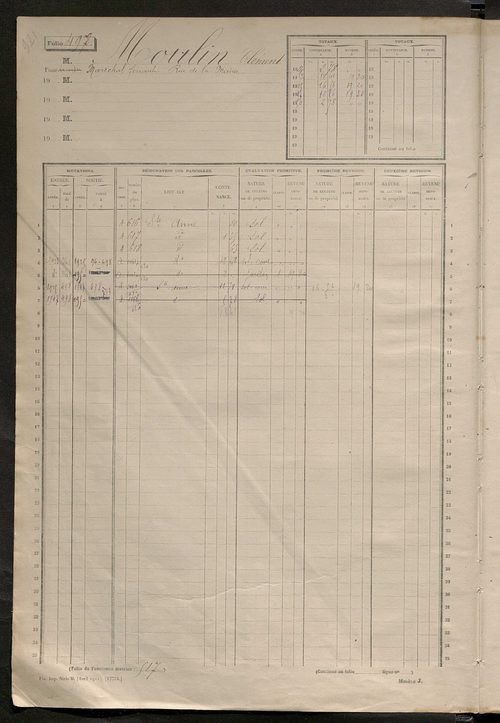 Matrice des propriétés non bâties, fol. 497 à 996.