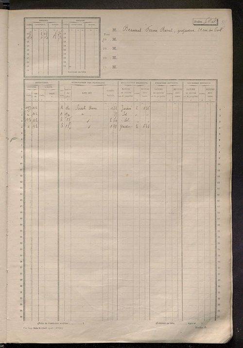 Matrice des propriétés non bâties, fol. 497 à 996.