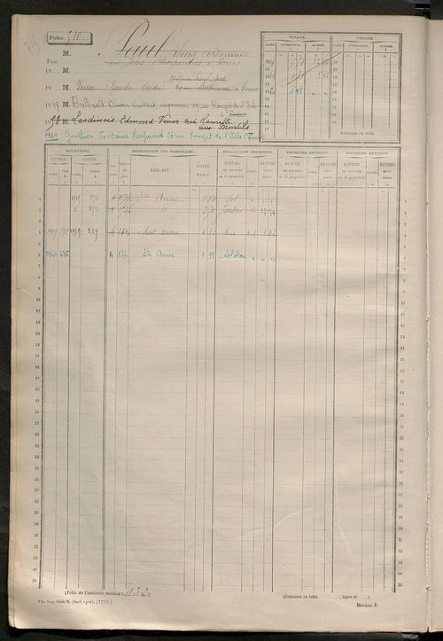 Matrice des propriétés non bâties, fol. 497 à 996.