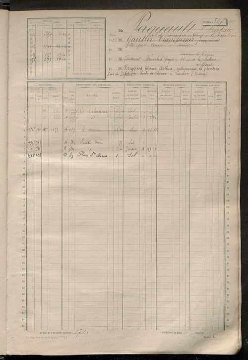 Matrice des propriétés non bâties, fol. 497 à 996.