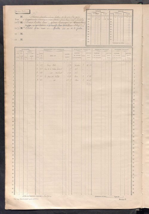Matrice des propriétés non bâties, fol. 501 à 1100.