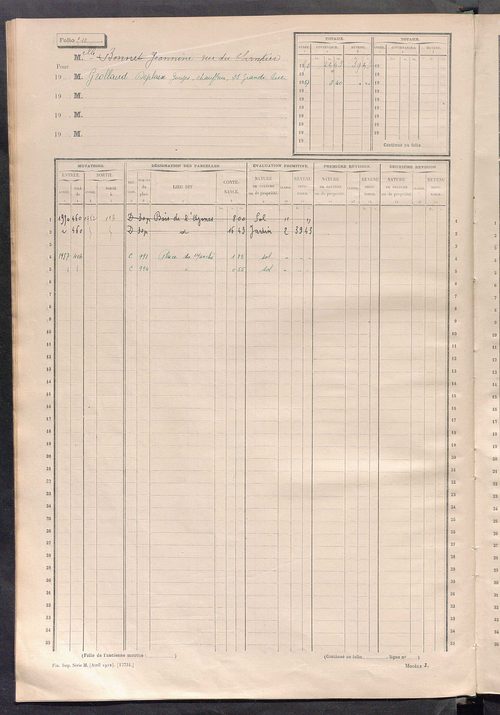 Matrice des propriétés non bâties, fol. 501 à 1100.