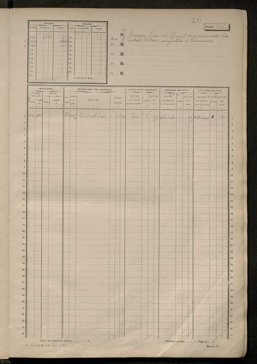 Matrice des propriétés non bâties, fol. 501 à 1000.