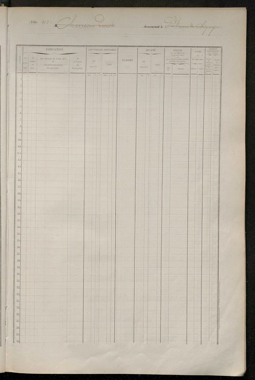 Matrice des propriétés foncières, fol. 405 à 663.