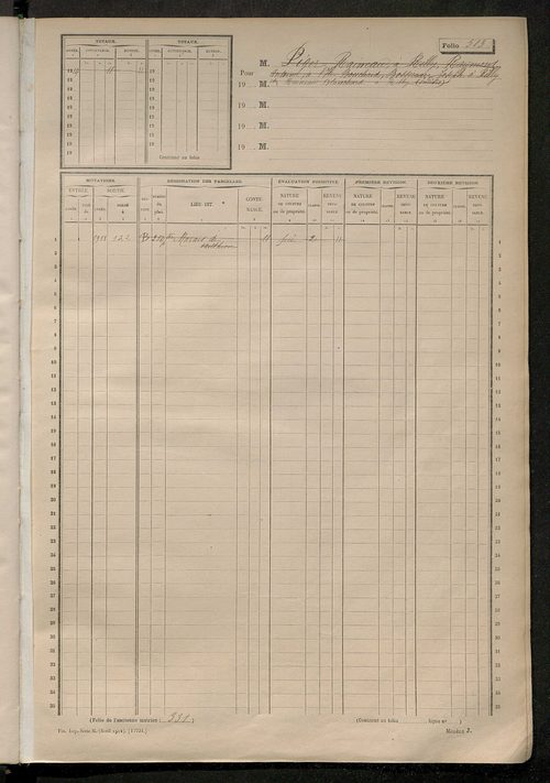 Matrice des propriétés non bâties, fol. 501 à 991.