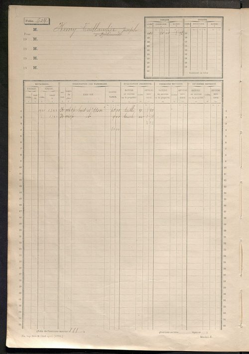 Matrice des propriétés non bâties, fol. 601 à 1200.