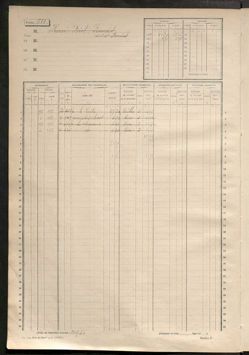 Matrice des propriétés non bâties, fol. 601 à 1200.