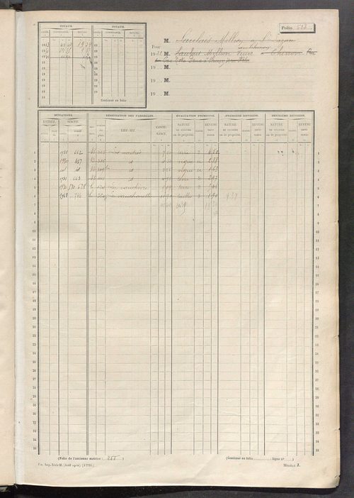 Matrice des propriétés non bâties, fol. 501 à 842.