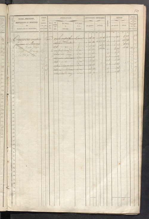 Matrice des propriétés foncières, fol. 561 à 1120.