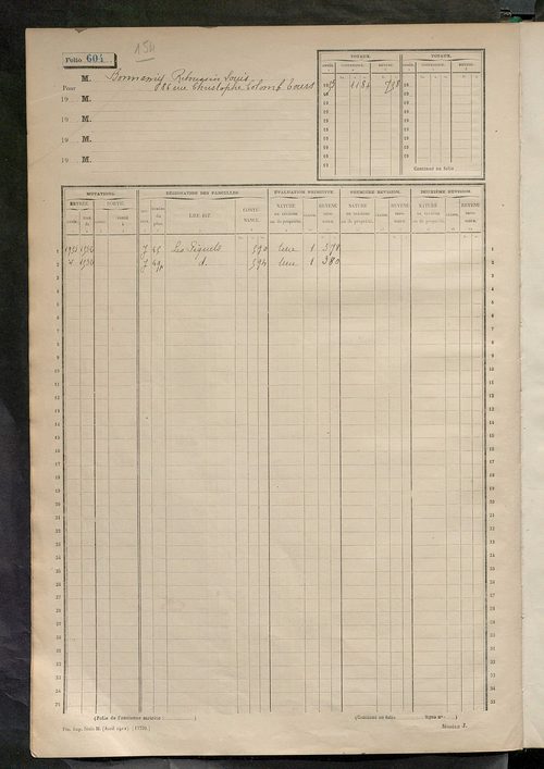 Matrice des propriétés non bâties, fol. 597 à 1194.