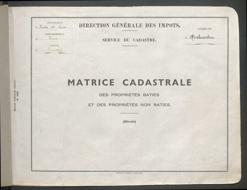 Table des comptes de la matrice. Comptes actifs personnes morales et A - Boun.