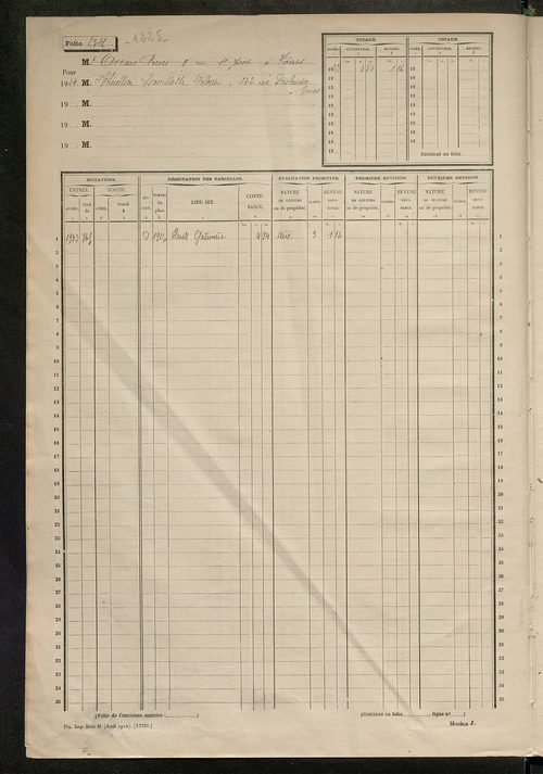 Matrice des propriétés non bâties, fol. 2395 à 2894.