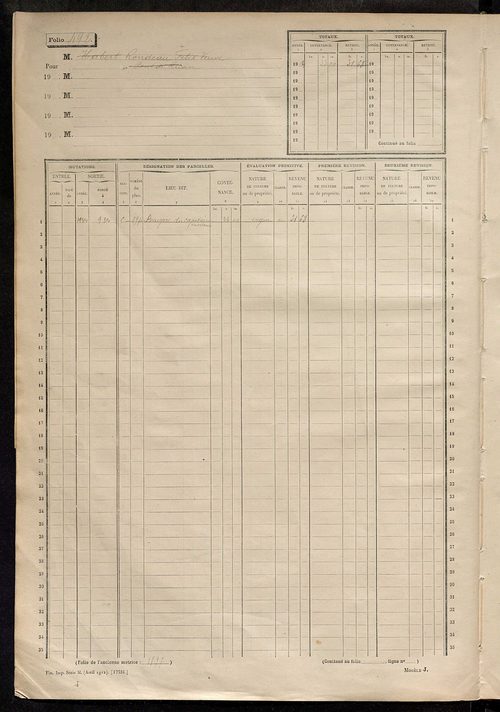Matrice des propriétés non bâties, fol. 489 à 1088.