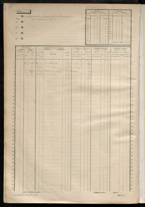 Matrice des propriétés non bâties, fol. 489 à 1088.