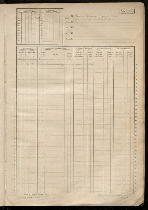 Matrice des propriétés non bâties, fol. 489 à 1088.