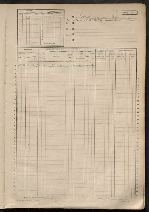 Matrice des propriétés non bâties, fol. 1089 à 1658.