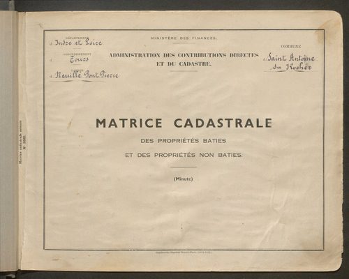 Table des comptes de la matrice. Comptes actifs personnes morales et A - G.