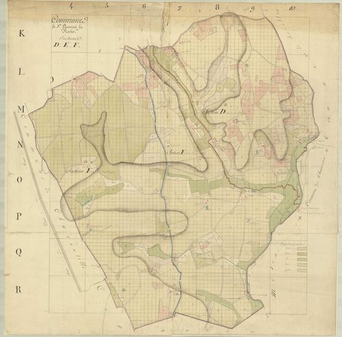 Sections D dite de la Borde, E dite du Plessis, F du Bois Bigot.
