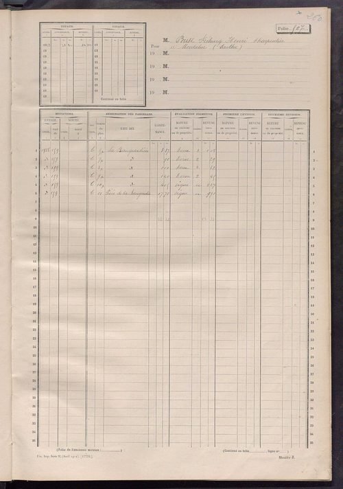 Matrice des propriétés non bâties, fol. 493 à 530.