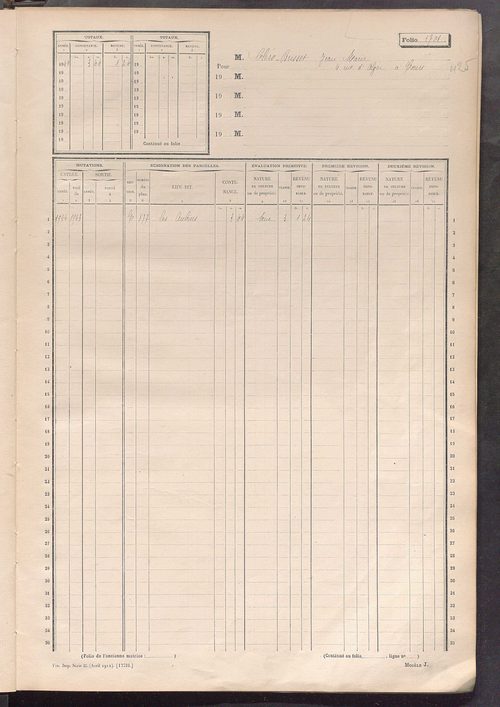 Matrice des propriétés non bâties, fol. 1689 à 1988.