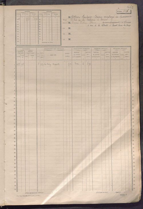 Matrice des propriétés non bâties, fol. 489 à 1088.