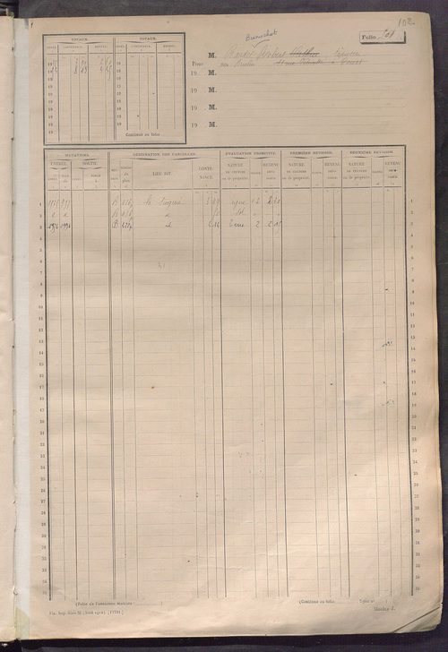 Matrice des propriétés non bâties, fol. 489 à 1088.
