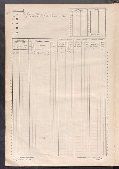Matrice des propriétés non bâties, fol. 1689 à 1988.