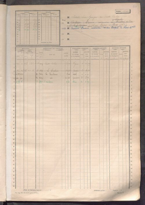 Matrice des propriétés non bâties, fol. 1089 à 1688.