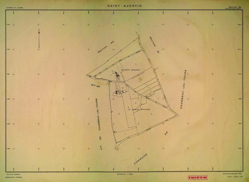 Minutes de conservation et feuilles sur polyester annulées. - T.A. et sections AH et AK à AO : éd. 1960 avec mises à jour jusqu'en 1967 (7 f.). T.A. et sections AB, AC et AO à AS : 2e éd. 1967 avec mises à jour jusqu'en 1972 ou 1973 (7 f.). Sections AD à 