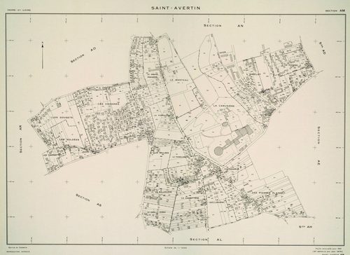 Copies sur papier de plans de conservation (éditions lacunaires dans la collection des minutes de conservation). - Sections AI, AP et AR : éd. 1972. Section AB : éd. 1973. Sections AD, AL, AM et AS : éd. 1978. (8 f.).