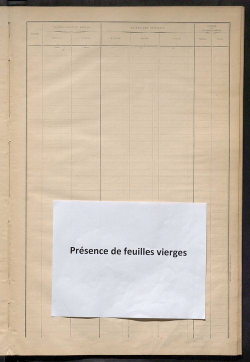 Matrice des propriétés bâties ; récapitulation ; table alphabétique des propriétaires.