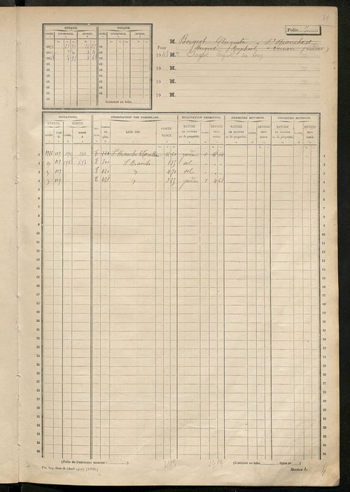 Matrice des propriétés non bâties, fol. 1 à 600.