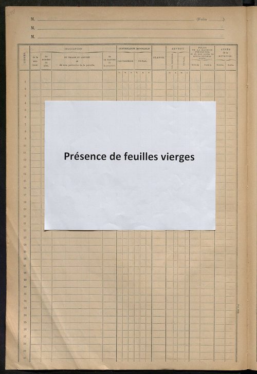 Matrice des propriétés foncières, fol. 4103 à 4602.