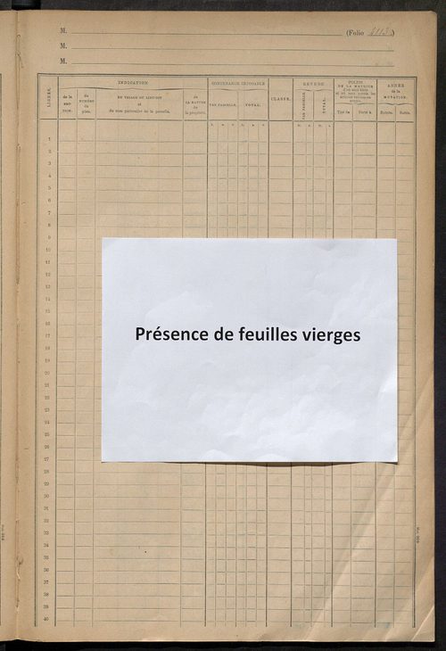 Matrice des propriétés foncières, fol. 4103 à 4602.