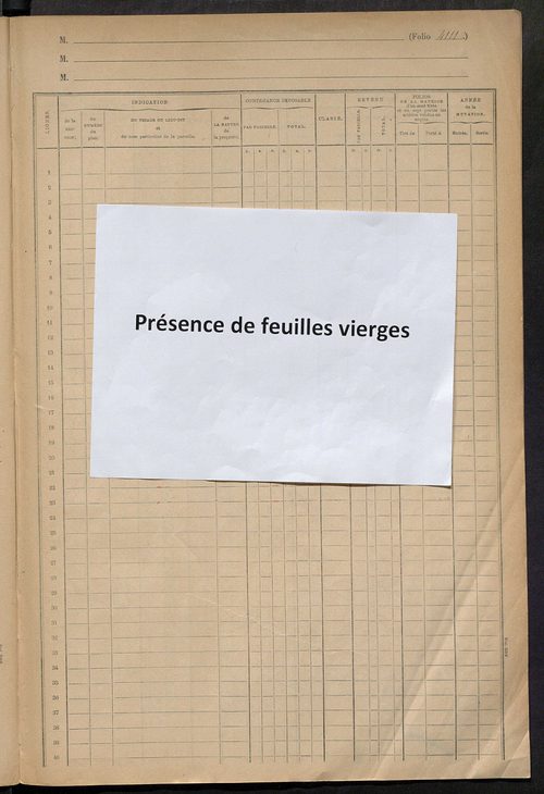 Matrice des propriétés foncières, fol. 4103 à 4602.