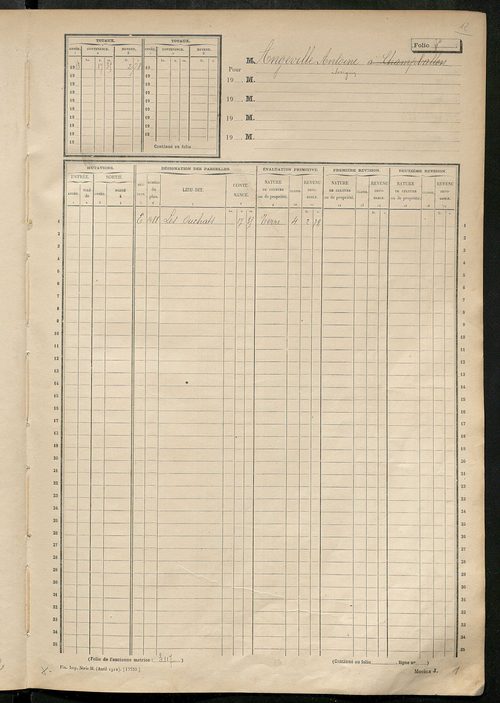 Matrice des propriétés non bâties, fol. 1 à 600.