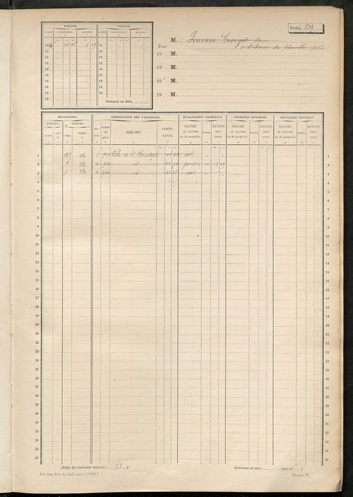 Matrice des propriétés non bâties, fol. 501 à 875.
