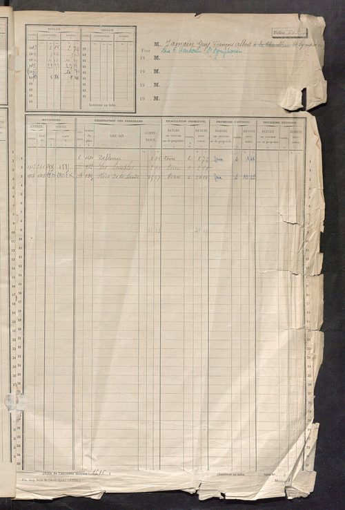 Matrice des propriétés non bâties, fol. 597 à 1196.