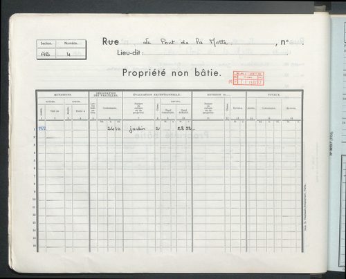 Sections AB et AL.
