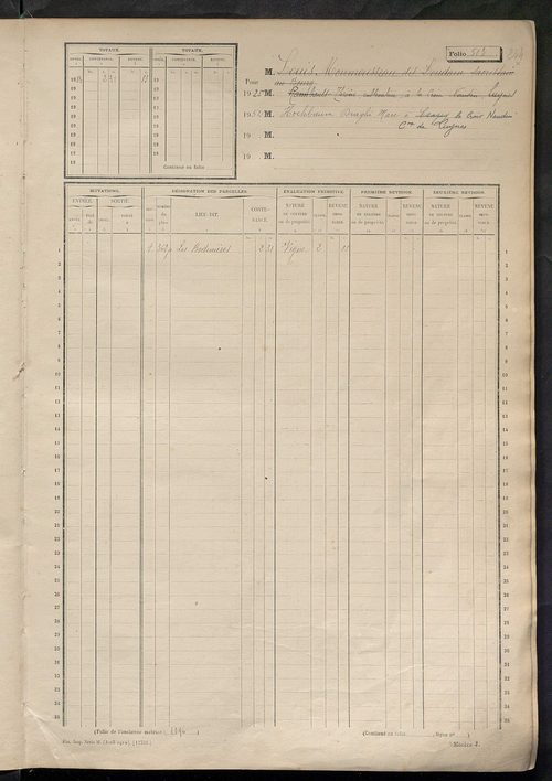Matrice des propriétés bâties, fol. 501 à 1100.