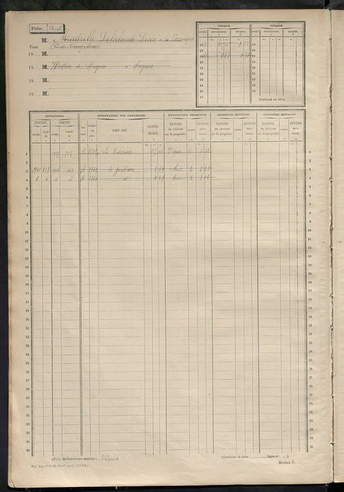 Matrice des propriétés bâties, fol. 501 à 1100.