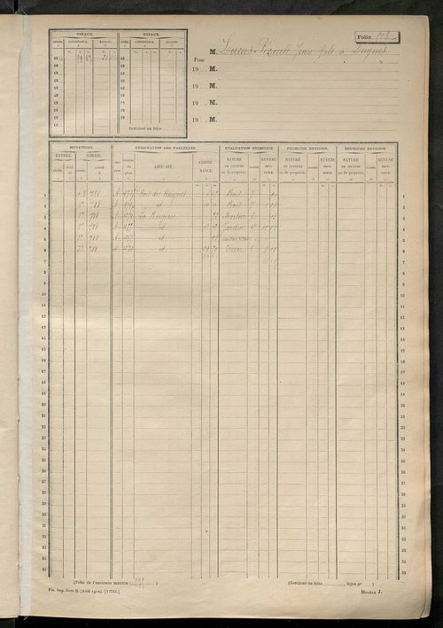 Matrice des propriétés bâties, fol. 501 à 1100.