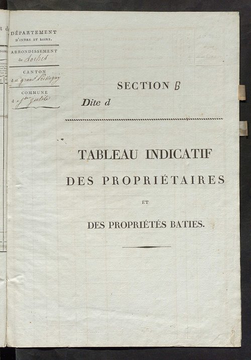 Commune de Sainte-Julitte, tableau indicatif des propriétaires et des propriétés bâties.